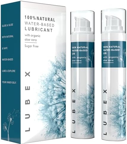 Natural Lubricant Gel (Water-Based) Natural Lube with Aloe Vera for Her, Him & Couples - Vanilla Flavour | Sugar Free | Food-Grade - 50gm- Pack 2