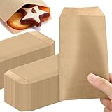 Eersida 200 Pcs 500 Pcs Kraft Paper Treat Bags Mini Paper Small Flat Favor Silverware Party Favor Envelopes Merchandise Bags for Snack Cookie Popcorn Candy Sandwich Gift (4 x6 Inch)