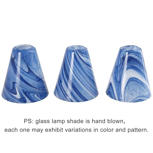 Image of Viinew Dark Blue Marble Glass Pendant Lamp Shade Mini Glass Light Cover