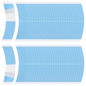 54 PCS Waterproof Lace Front Wig Tape Double Sided Ultra Hold Clear Toupee Tape Strong Adhesive Lace Tape for Hair Pieces Hair Extension and Wigs Toupees Blue 1/2
