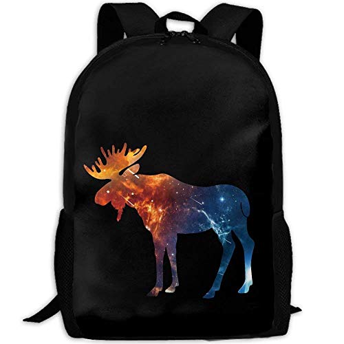 TTmom Zaini Zaino Casual Borse a Zainetto  Backpack Adult Galaxy Moose Unique Shoulders