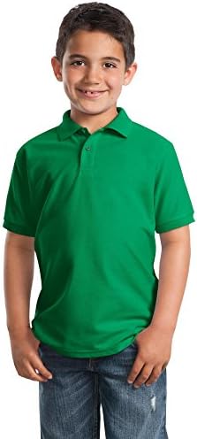 Port Authority Boys' Silk Touch Polo S Kelly Green