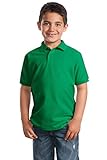 Port Authority Boys' Silk Touch Polo S Kelly Green