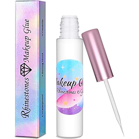 Face Makeup Glue for Rhinestones, Shynek Cosmetic Face Glitter Glue Long Lasting Waterproof Face Glue Adhesive for Eye Jewels Face Gems Rhinestone Chunky Body Glitter Cover