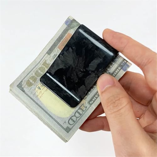 Money Clip for Men 2pcs Black Carbon Fiber Sim Wallet Money Clip for Men Women3