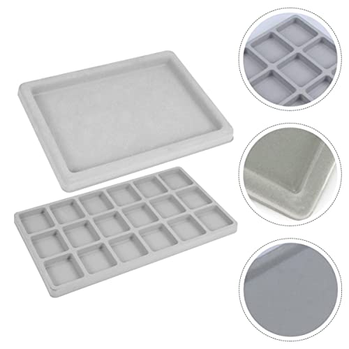 Healifty 2Pcs Bead Flocked Board Trays Boards Making Bracelet Mats Grey Design Tool Girls Organizer Craft Tools Necklaces For Beading Tray Women Beads Bracelets Necklace Jewelry #TOP7