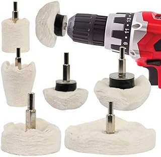 GADLANE Polishing Wheel for Drill - 6pcs Polishing Pads, Buffing Wheel For Drill for Metal, Aluminium, Stainless Steel, Chrome, Glass & DIY Projects - Drill Buffer Attachment 6 PACK