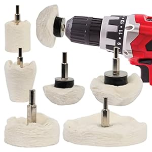 GADLANE Polishing Wheel for Drill – 6pcs Polishing Pads, Buffing Wheel For Drill for Metal, Aluminium, Stainless Steel…