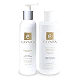 Organic Facial Cleanser and Natural Body Wash Set by Eavara - Hydrating Face Cleanser plus...