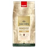 Jacobs Kaffeebohnen Crema Weinachtsedition, winterlich-würziges Aroma, Intensität 6/10, Kaffee ganze Bohnen, 450g