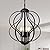 blusun Black Chandelier for Dining Room Light Fixture, 4-Light Modern Farmhouse Chandelier, 17" Large Ceiling Hanging Industrial Pendant Light for Kitchen Island Living Room Foyer Entryway Stair