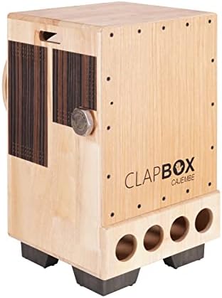 Clapbox Cajembe Cajon (4 instruments in 1) - Rubber wood (H:50 W:30 L:30) 3 Internal Snares, Natural