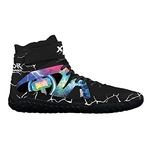 Xtreme Pro Thor Love & Thunder Adult Wrestling Shoe's Air Mesh | Easy Straplace Cover | Foam Sock Liner (Black/White/Blue/Pink, Size 8) #TOP1
