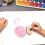 sourcing map Mini Ink Blending Tool Set, Ink Paints Applicator Mixing Tools with 2pcs Flat Foam Refills for Scrapbooking Craft Painting Drawing Blending,Black - Image 6