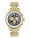 Produktbild LOUIS XVI Artagnan 982 - Ø 47,5 mm - Herren Uhr - Wasserdicht - Uhr mit Saphirglas - Armband Gold - Zifferblatt Schwarz - Schweizer Quarzwerk