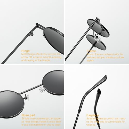 Lunettes de soleil hipster contre l'éblouissement avec style rétro - 3