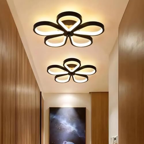 Image of Modern Dimmable LED Ceiling Light | Flush Mount Black Fixture with 3 Color Modes | Adjustable Brightness for Bedroom, Living Room & Dining Room (Ceiling Light (807))