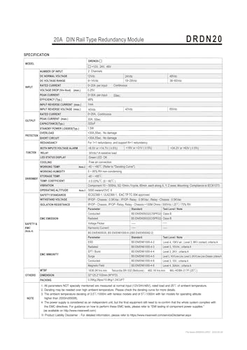 Module d'alimentation DRDN20-12 avec entrée DC 12V et sortie stable de 30A - 3