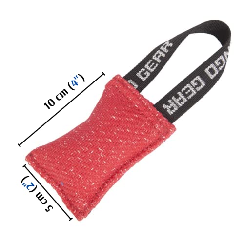 Dingo Gear Baumwolle-Nylon Mini Beißwurst für Hundetraining 10 x 5 cm Mini Rot S00087