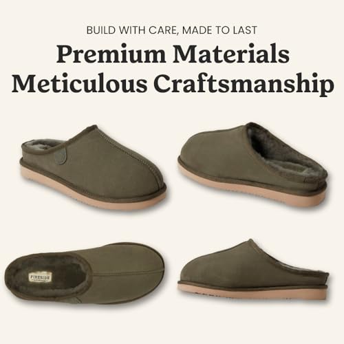 Image of Fireside by Dearfoams Men's Grafton Shearling Indoor /Outdoor Clog