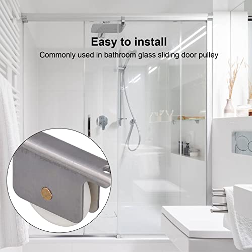 2Pcs 38Mm Sliding Door Pulley Stainless Steel Furniture Roller Wheels With Base For Bathroom Shower Glass Doors #TOP2