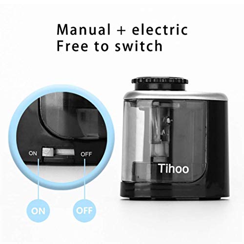 F Fityle Apontador De Lápis Elétrico Do Escritório Auto Para Crianças 6-8mm De Diâmetro Lápis Preto