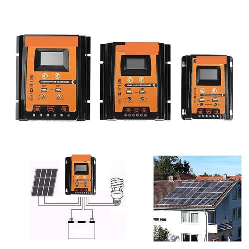 Régulateur de charge solaire MPPT 50A haute efficacité avec double écran LCD et sorties USB