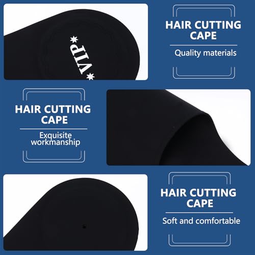 Capa para corte de cabello de silicona impermeable negra miniatura 3