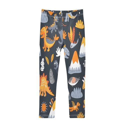 Bolaz Toddler Girls Leggings Printed Yoga Pants Leggings Cute Dinos Mountain for Kids