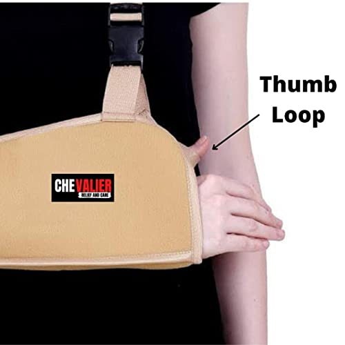 Image of CHEVALIER Neoprene Arm Sling Pouch Belt, Arm Brace Immobilizer With Elbow Support For Fracture, Sprain, Dislocation And Pain Relief (Xl, Beige)