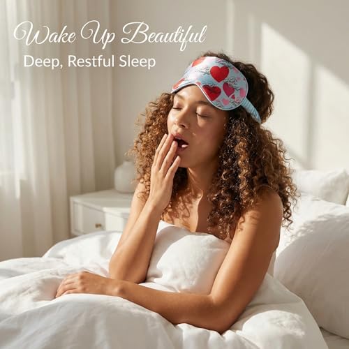 Image of Luxury Elastic Band Sleep Mask - Soft, Lightweight & Ultra Comfort-Perfect for Light Blocking Wake up Radiant-Blue