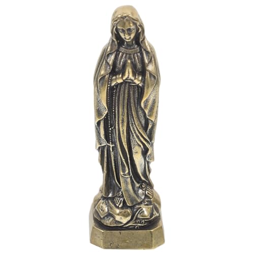 Garneck Vintage En Laiton Catholicisme Statue Divine Statue De La Vierge Marie Bijoux De Bureau Ornement Marie Sculptures Modernes Décoration De La Maison Mini Statues-
