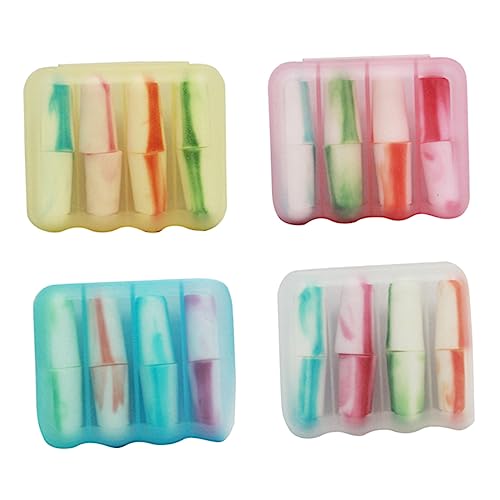 minkissy 4 Pcs Anti-Noise Ear Plugs Mute Ear Protectors for Work Study Sleep Hearing Protection Made of Safe Pu Material Comfortable and Noise Reduction