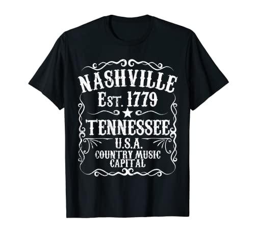 Nashville Tennessee Music City USA Country Concert Idea regalo Maglietta