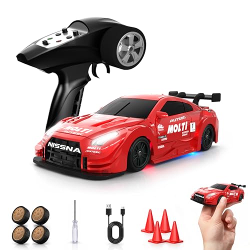 EversaleT 1/43 Mini RC Drift Car with Gyro, 2.4GHz Full Proportional RC Car, 20KM/H Professional High Speed Remote Control Car with Lights, Desktop Drift Car Racing Toy Gifts to Adults Kids Boys EversaleT 1/43 Mini RC Drift Car with Gyro, 2.4GHz Full Proportional RC Car, 20KM/H Professional High Speed Remote Control Car with Lights, Desktop Drift Car Racing Toy Gifts to Adults Kids Boys