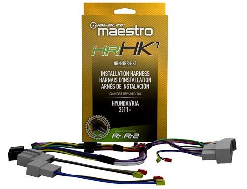 Idatalink Maestro HRN-HRR-HK1 Plug and Play Radio Factory Integration Replacement Harness for Compatible Hyundai and KIA Vehicles 2010-2019 (ADS-MRR or ADS-MRR2 Module Required)