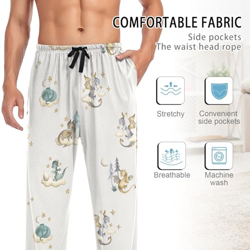 vvfelixl Men's Pajama Sets Cute Doodle Sloth Pj Sets for Mens 2 Piece Loungewear Sets for Men XXS-XXL4