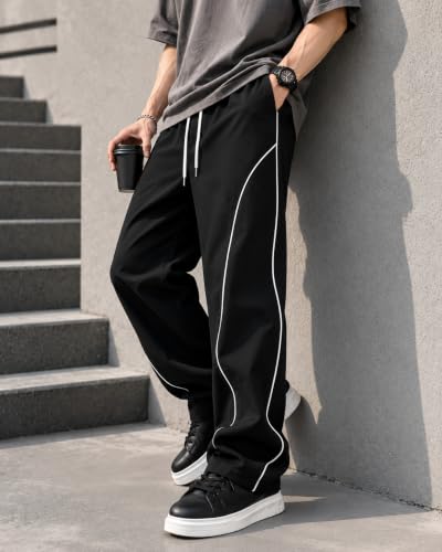 Image of NETCLICK Men's Polyester Straight Fit Trackpant | Lightweight, Sports Lower, Gym, Running, Casual Wear