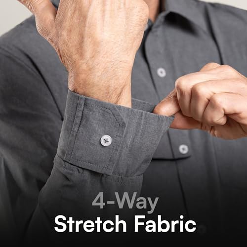 Joe & Bella Magnetic Shirt for Men | Men's Adaptive Button-Down Shirt with Magnetic Buttons and Lightweight Stretch Fabric4