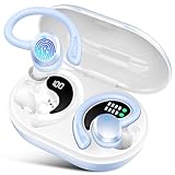 Rulefiss Wireless Earbuds Bluetooth Headphones Sport, 2024 Bluetooth 5.3 Earbuds 14.2mm Driver Stereo Over Ear Buds, 48Hrs Earphones with Earhook, Noise Cancelling Mic, IP7 Waterproof for Android iOS