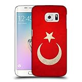 Head Case Designs Türkei Türkisch Vintage Fahnen Harte Rueckseiten Handyhülle Hülle Huelle und Passende Designer Hintergrundbilder kompatibel mit Samsung Galaxy S6 Edge