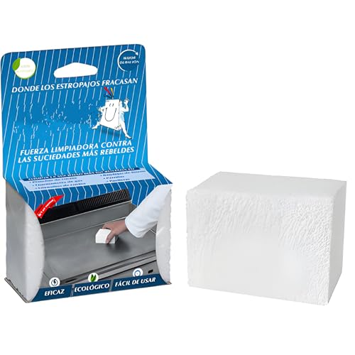 Bricoloco Piedra pómez Blanca Especial Limpieza de planchas de Cocina. Elimina Grasa y Suciedad difícil en Las cocinas. Origen Natural sin aditivos químicos (Pack 4 uds.)