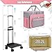 FINESUN Rolling Teacher Bag with Detachable Dolly Multifunctional Briefcase Wheeled Bag for Work,Teaching,Office,Craft Rolling Tote