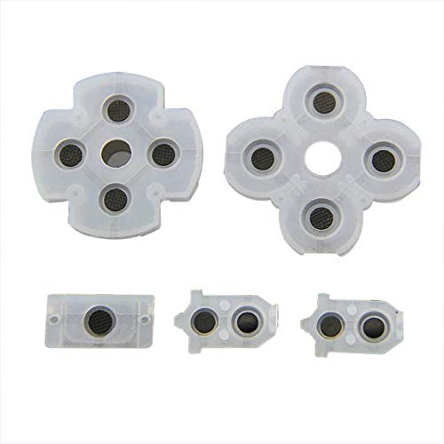 Kit Borracha Condutiva Botões Direcional Controle Ps4 JDM-030