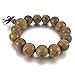 INBLUE Men,Women's 14mm Wood Bracelet Link Wrist Tibetan Buddhist Green Sandalwood Bead Prayer Buddha Mala Chinese Knot Elastic