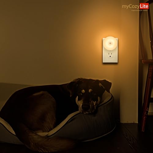 Image of Motion Sensor Night Light, 2 Pack Motion Activated Night Light Plug in, Automatic ON OFF, 3200K Warm Hue, LED Nightlights Plug into Wall, for Bathroom, Kitchen, Bedroom, Kids room, Hallway, Stairway
