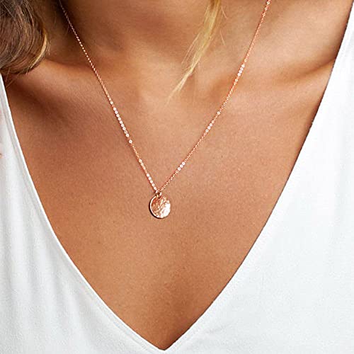 Turandoss Rose Gold Necklace For Women - Dainty Layering Necklace14K Rose Gold Plated Bar Necklaces For Women Adjustable Choker Necklace Simple Rose Gold Necklace For Women thumb #6