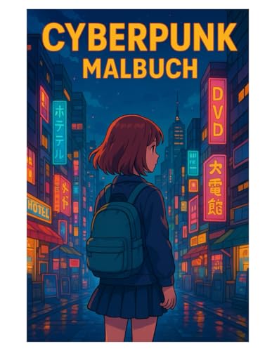Cyberpunk Malbuch: 50 futuristische Illustrationen voller Neon, Technik und Atmosphäre: Für Kinder und Erwachsene zum Ausmalen und Eintauchen