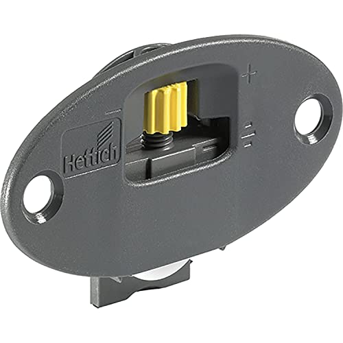 Hettich 9115219 Slide-Line 55 Plus-Unidad para Puertas correderas Interiores, plástico Antracita, Plata Cover