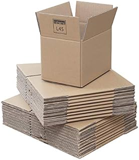 Double Wall Boxes - 230 x 155 x 155mm (9 x 6 x 6ins) Cube. Pack of 20 Postal Mailing Boxes. Crush-Resistant Corrugated Cardboard Boxes with Kraft Finish. Small Packaging Boxes